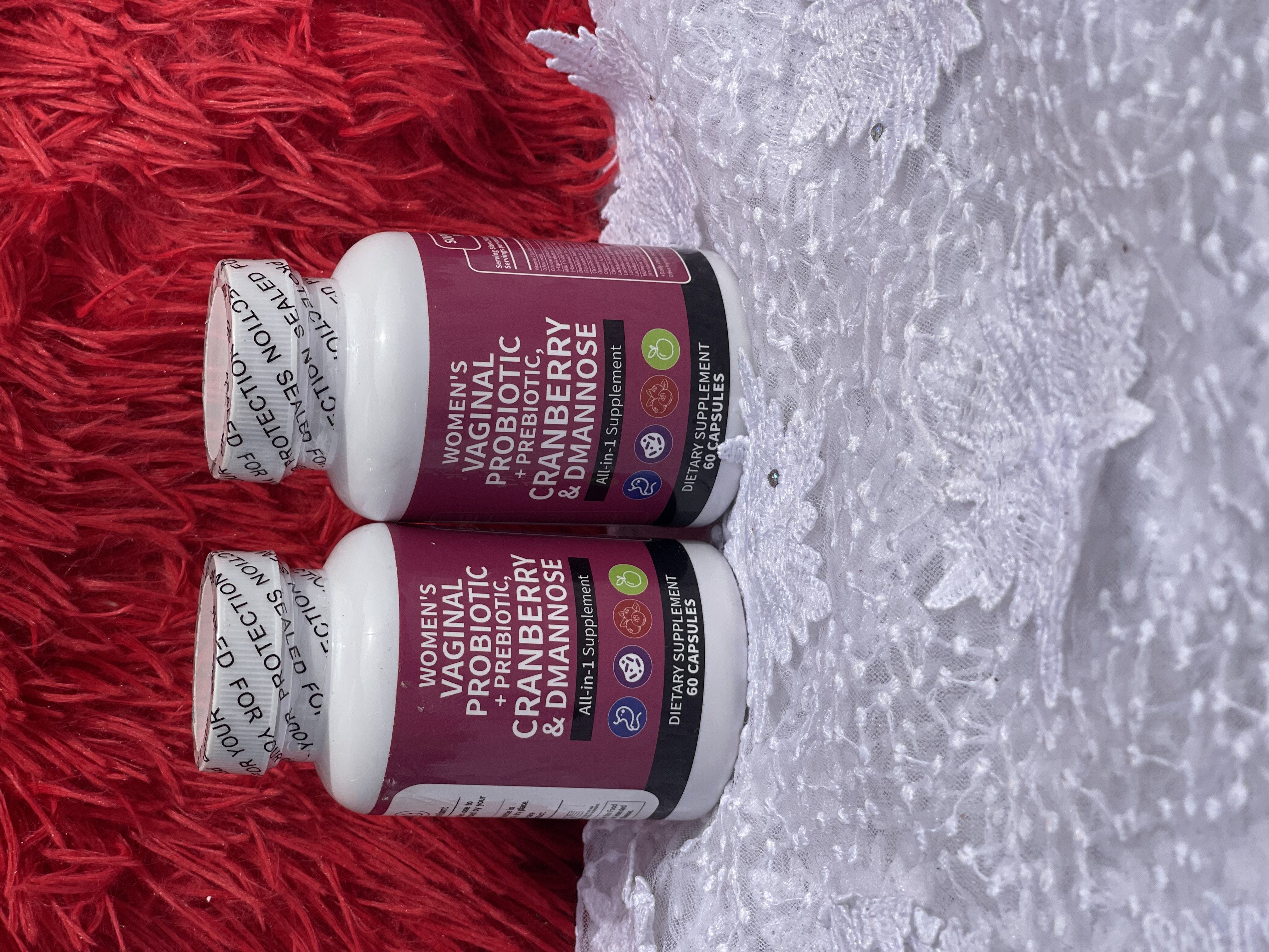 WOMEN'S VAGINAL PROBIOTIC + PREBIOTIC, CRANBERRY & DMANNOSE All-in-1 Supplement